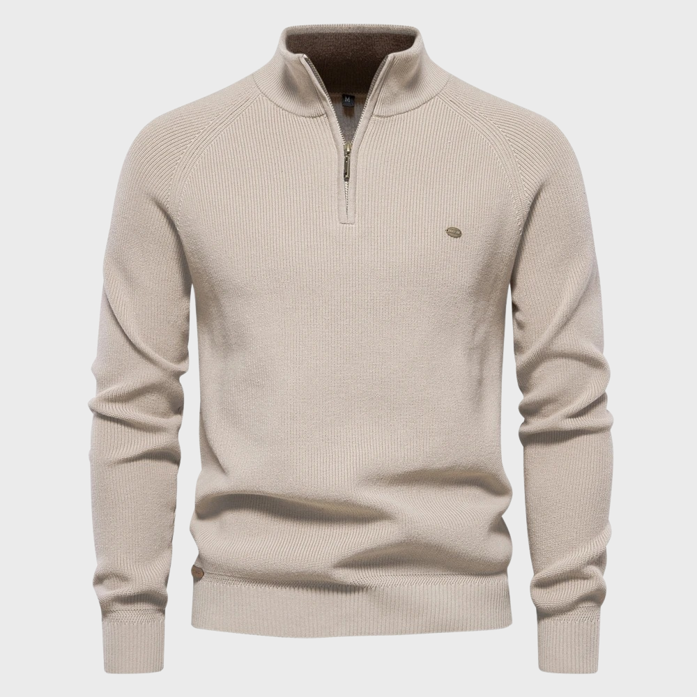 Herre Cardigan med Halv Glidelås 2