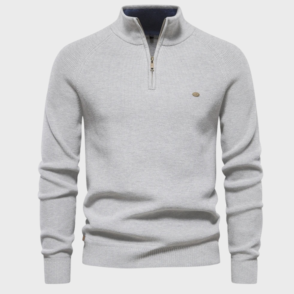 Herre Cardigan med Halv Glidelås 3