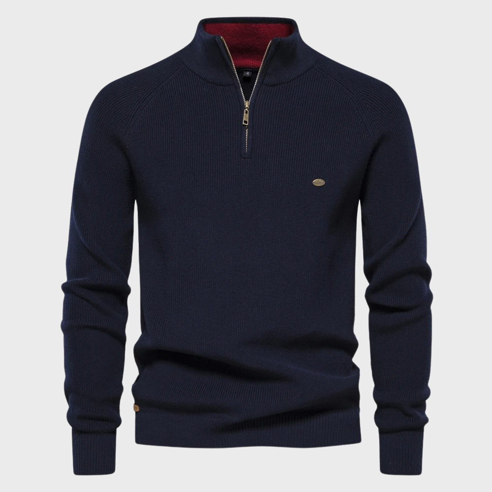 Herre Cardigan med Halv Glidelås 4