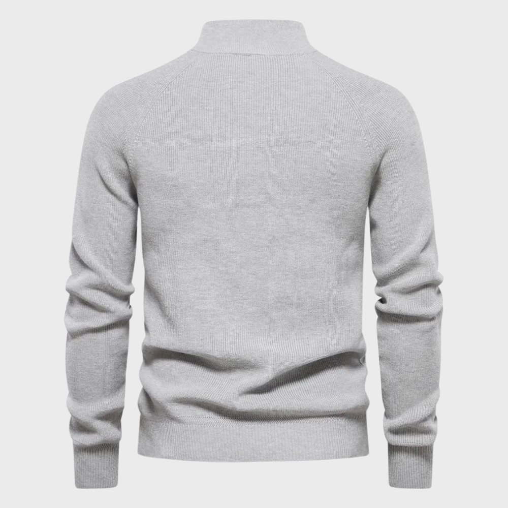 Herre Cardigan med Halv Glidelås 5