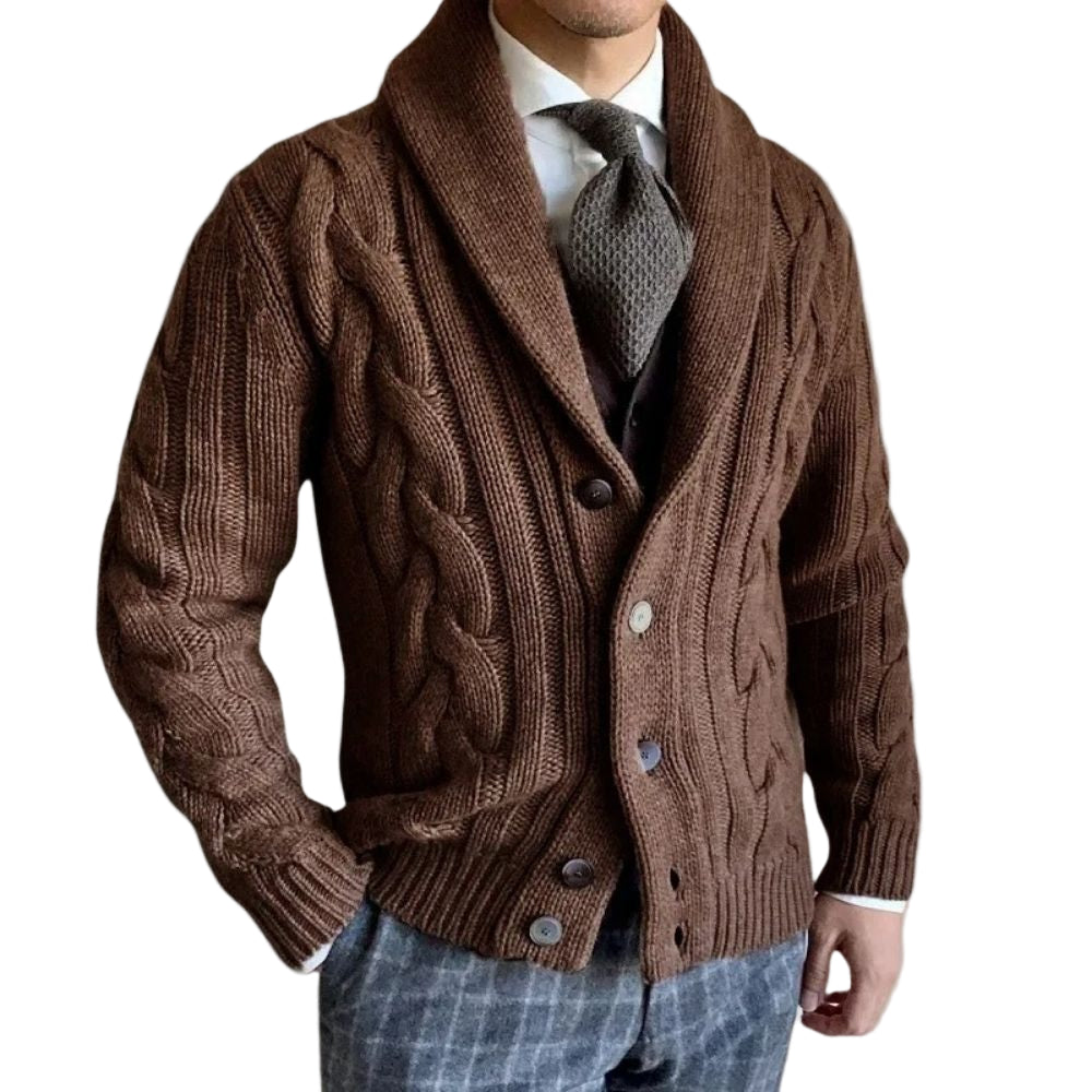 Herre Cardigan med Jakkeslag 0