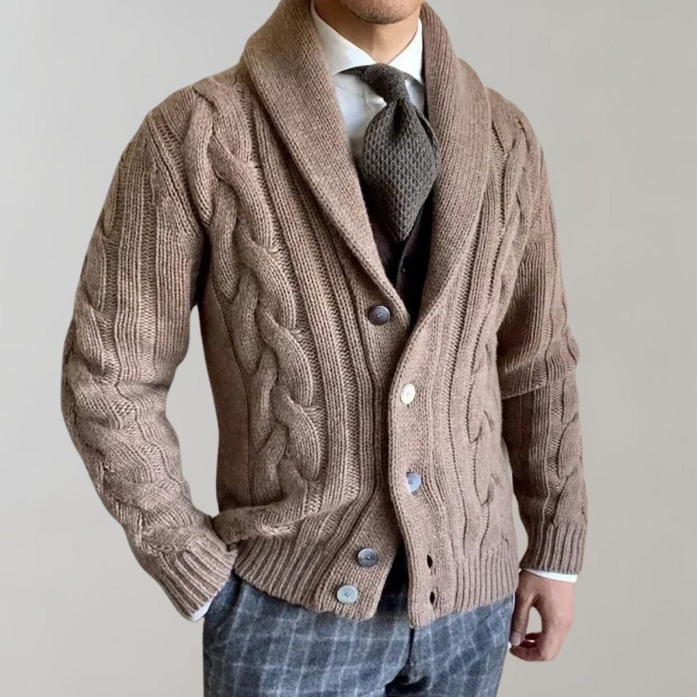 Herre Cardigan med Jakkeslag 3
