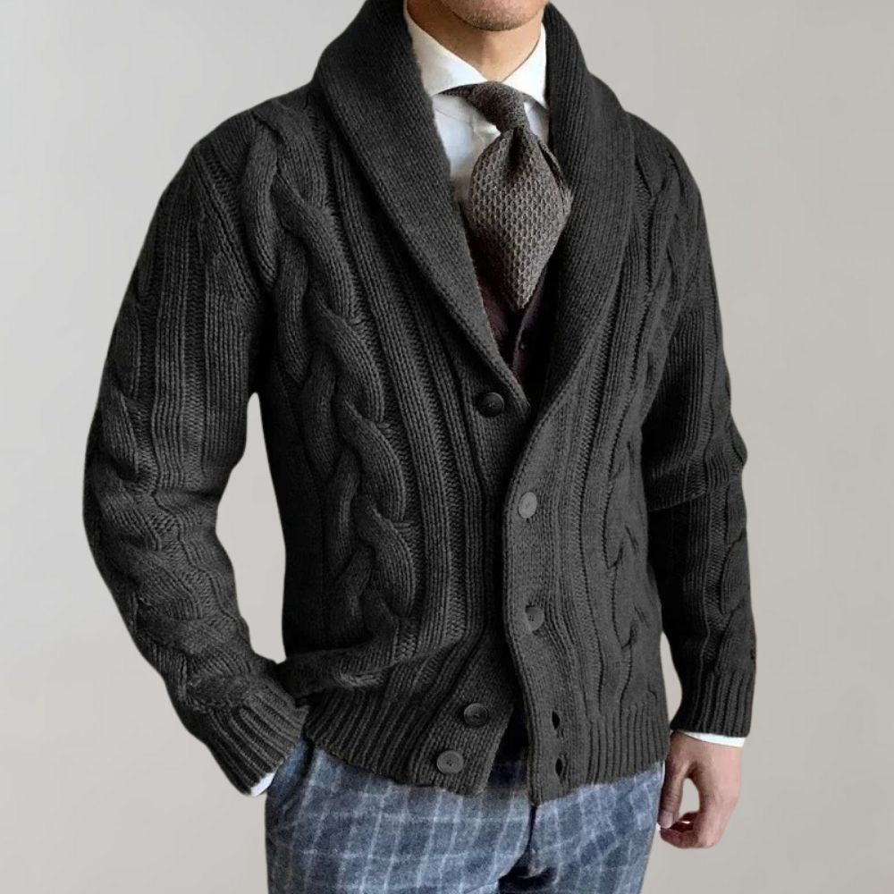 Herre Cardigan med Jakkeslag 4