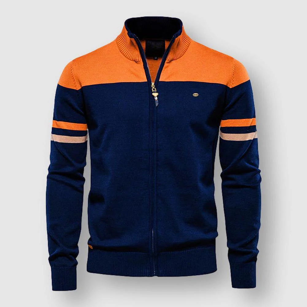 Herre Cardigan med Kontraststriper 1