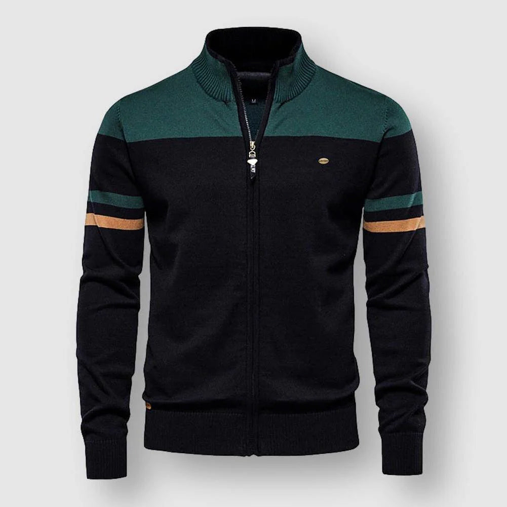 Herre Cardigan med Kontraststriper 3