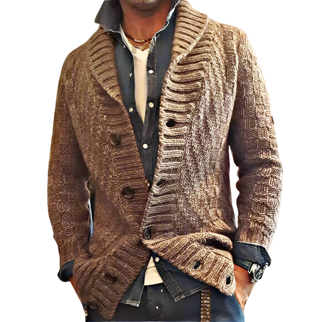 Herre Cardigan med Sjalkrage 0