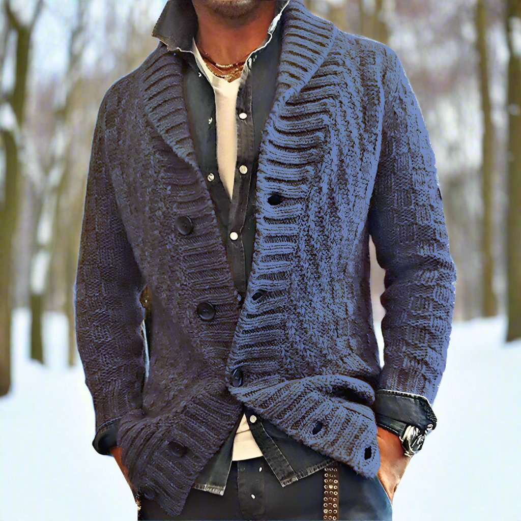 Herre Cardigan med Sjalkrage 1