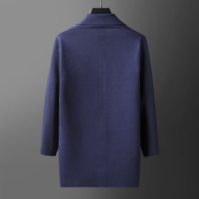 Herre Cardigan med Sjalkrage og Åpen Front 6