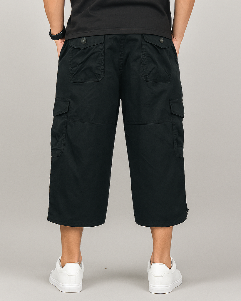 Herre Cargo Shorts Avslappet Passform Med Lastelommer 5