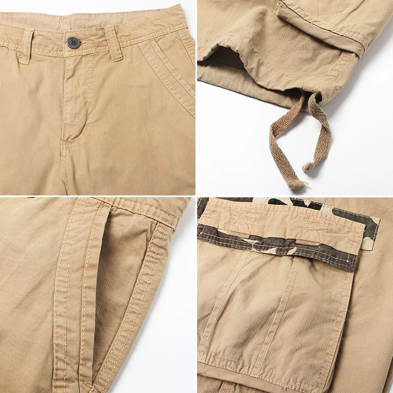 Herre Cargo Shorts Safari Stil 7