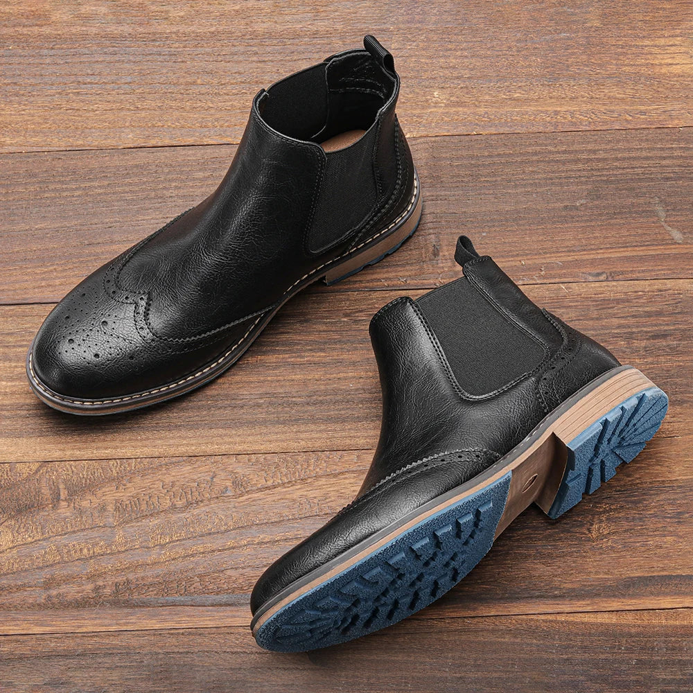 Herre Chelsea Boots Klassisk Stil Støvletter 1
