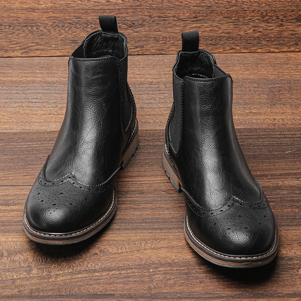 Herre Chelsea Boots Klassisk Stil Støvletter 2