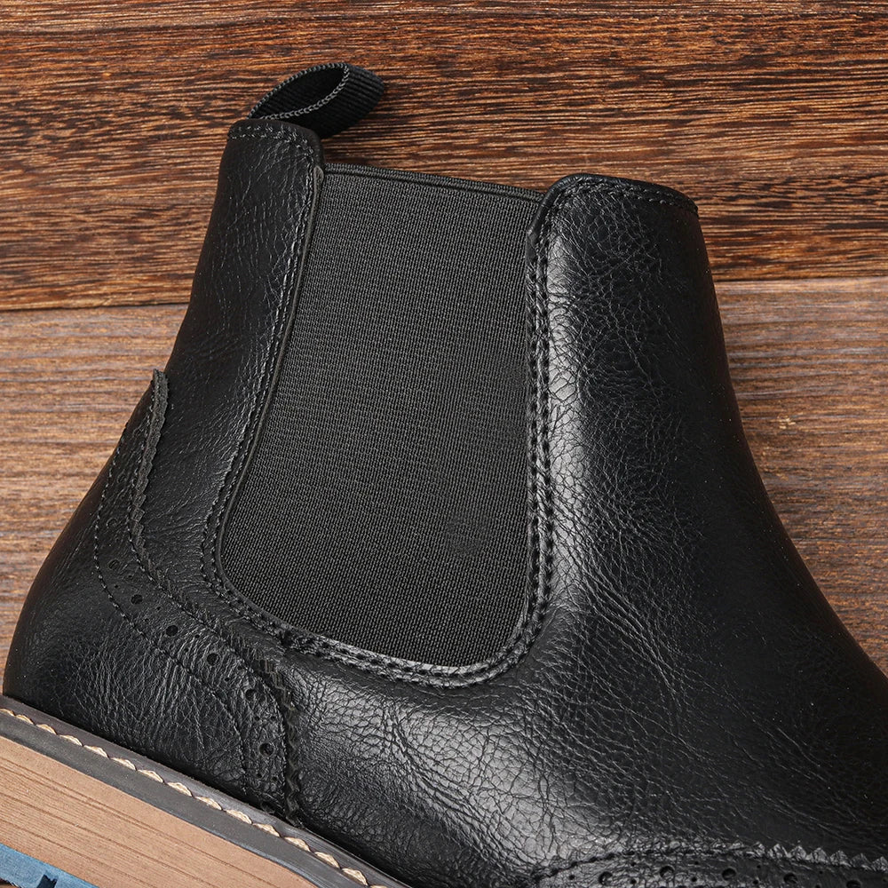 Herre Chelsea Boots Klassisk Stil Støvletter 3