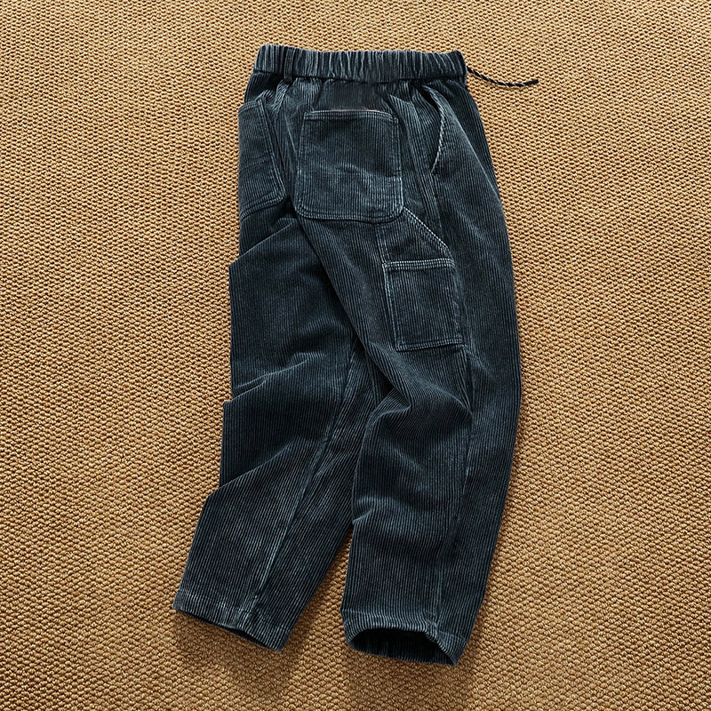 Herre Corduroy Bukser med Dype Lommer 2