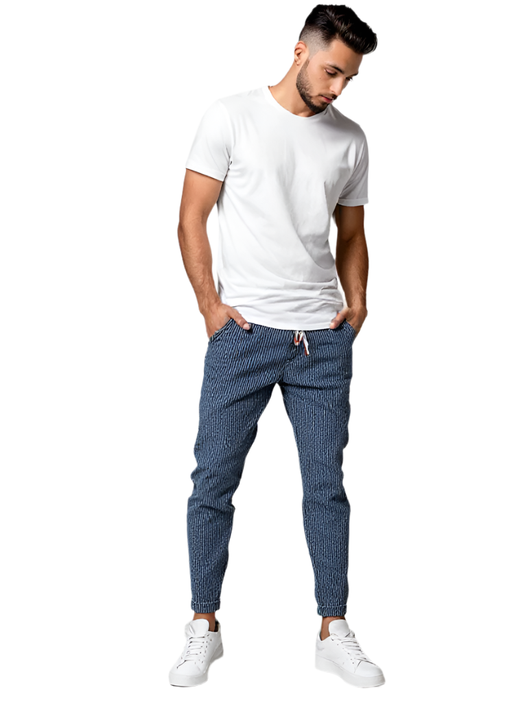 Herre Corduroy Joggingbukse med Justerbart Snor 0