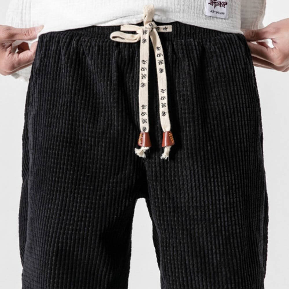 Herre Corduroy Joggingbukse med Justerbart Snor 4