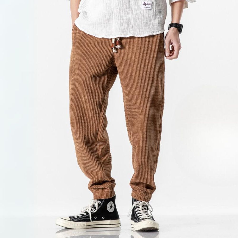 Herre Corduroy Joggingbukse med Justerbart Snor 7