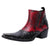 Herre Cowboy Boots Lav Lær Håndlaget Design med Metallnitter 0