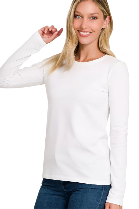 Herre Crew Neck Langermet T-skjorte 0
