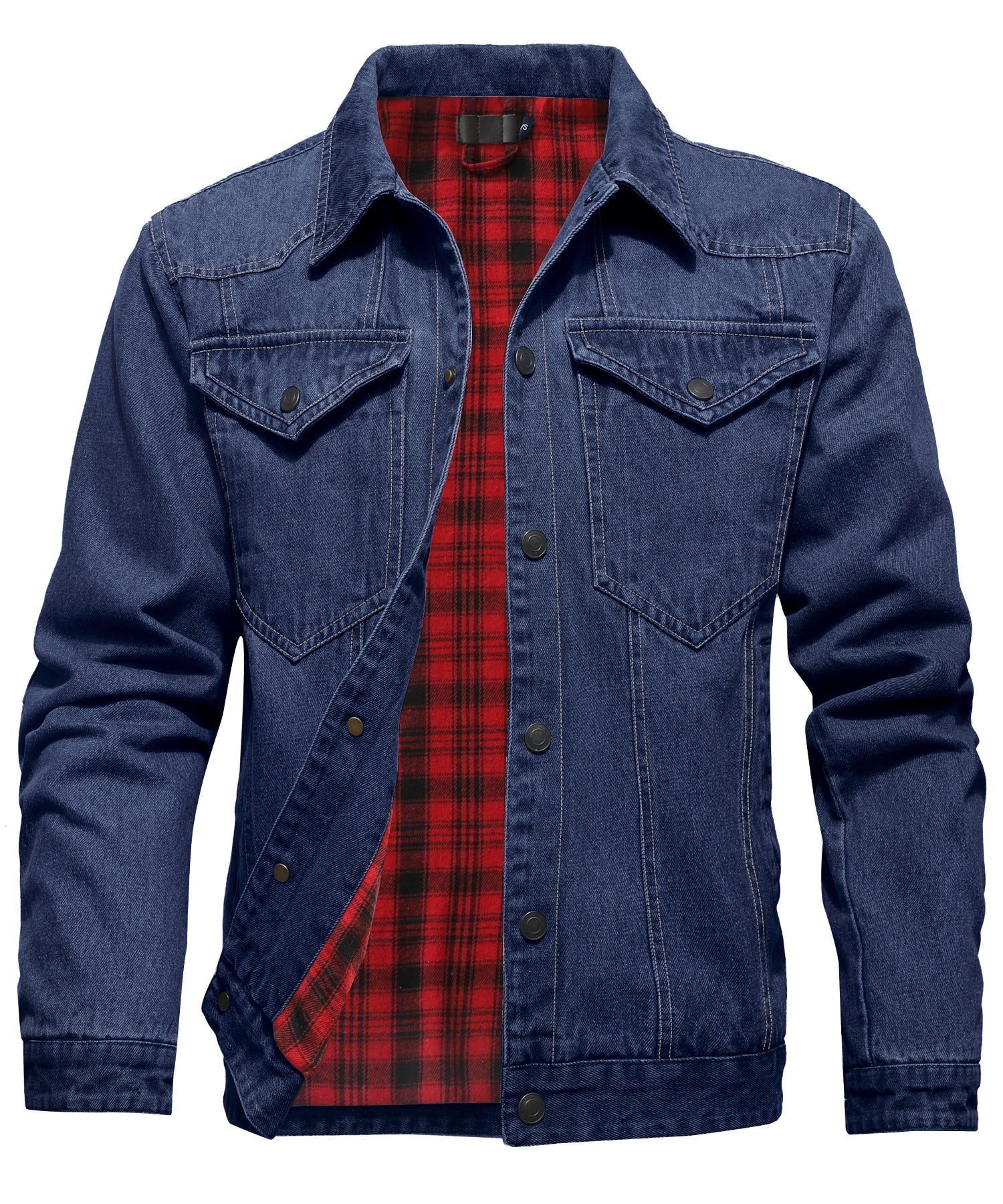 Herre Denim Jakke med Flanell Fôr 3