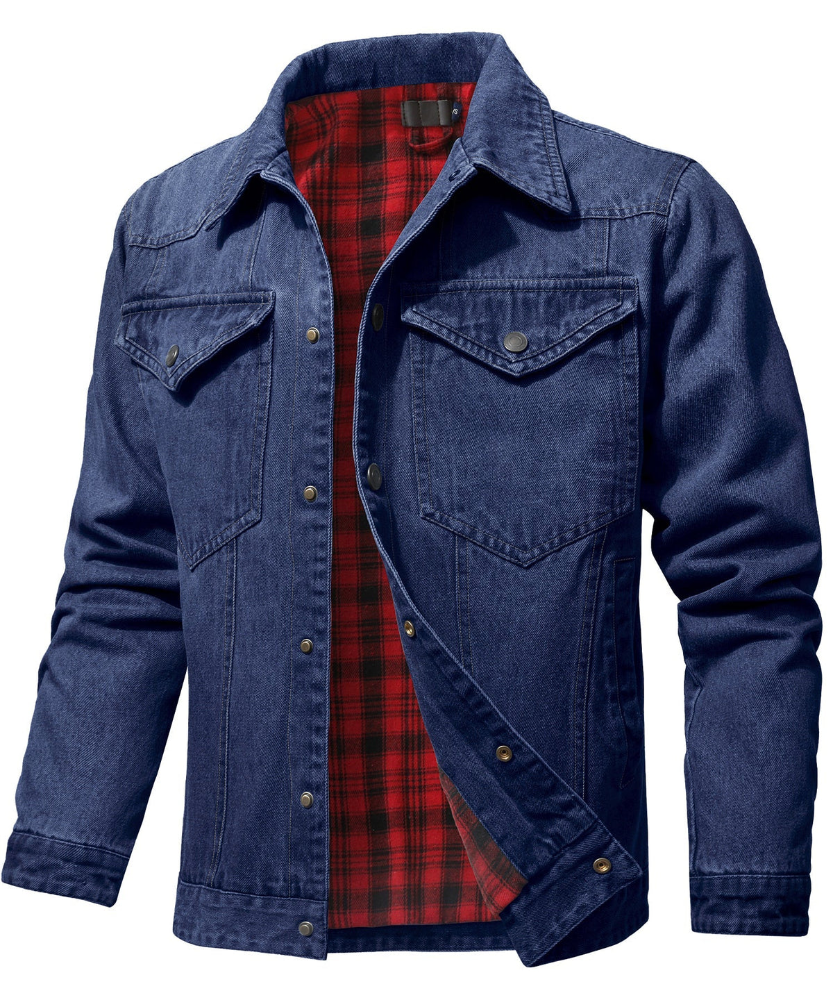 Herre Denim Jakke med Flanell Fôr 6