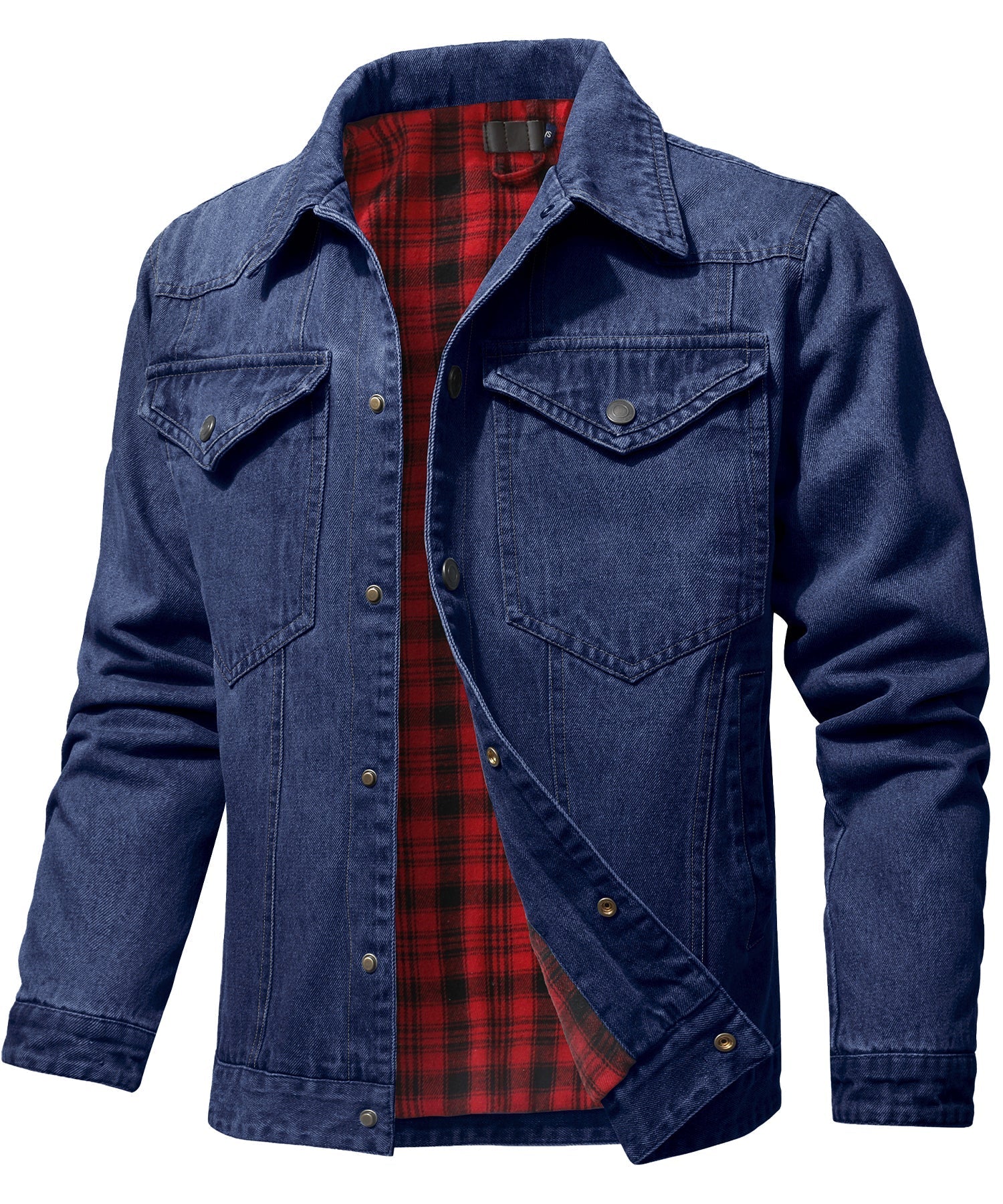 Herre Denim Jakke med Flanell Fôr 6