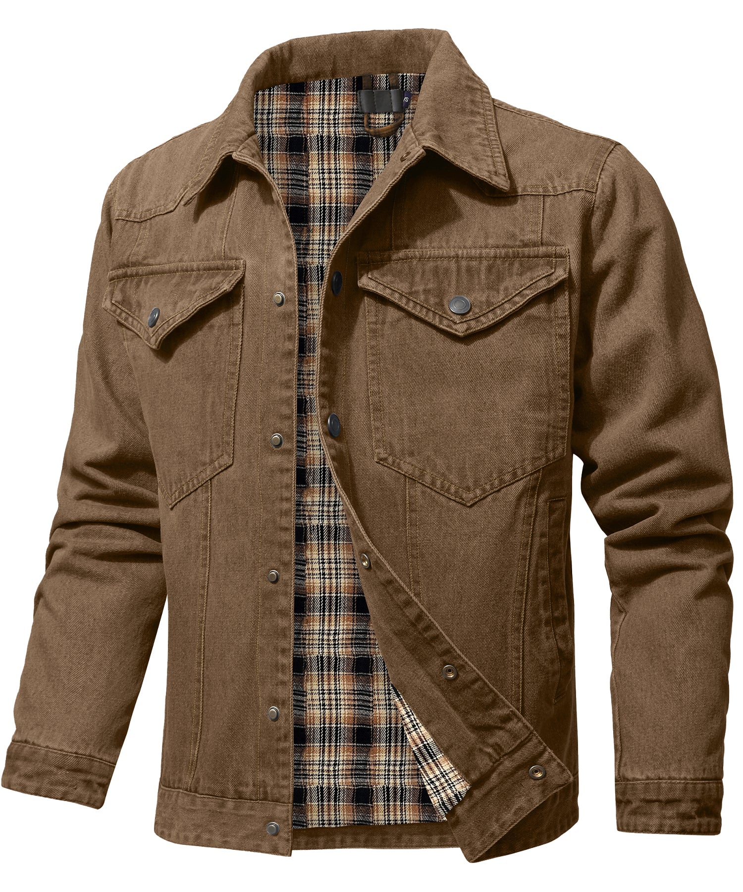 Herre Denim Jakke med Flanell Fôr 8