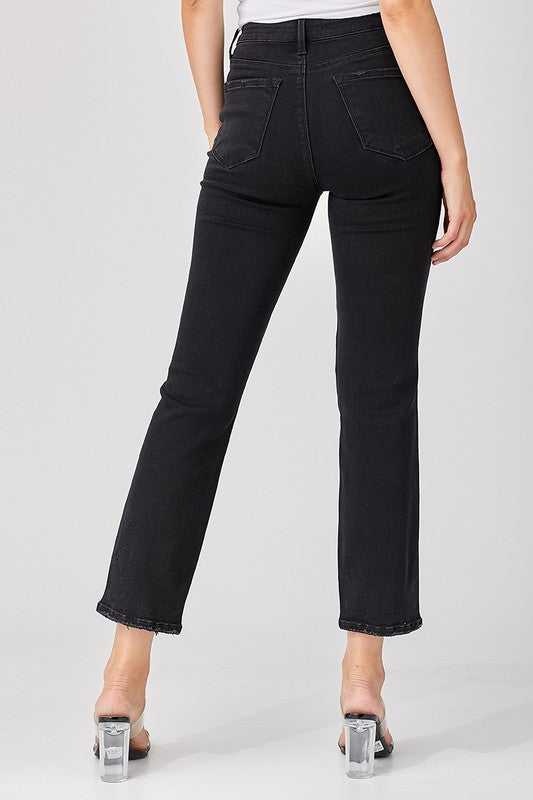 Herre Denim Jeans Avslappet Slitt Svart 3