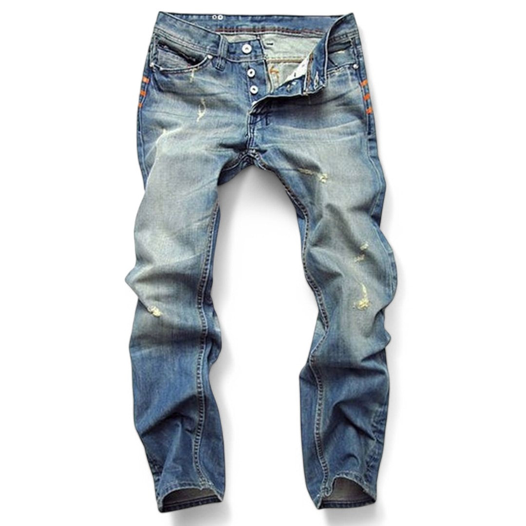 Herre Denim Jeans Klassisk Stil 0