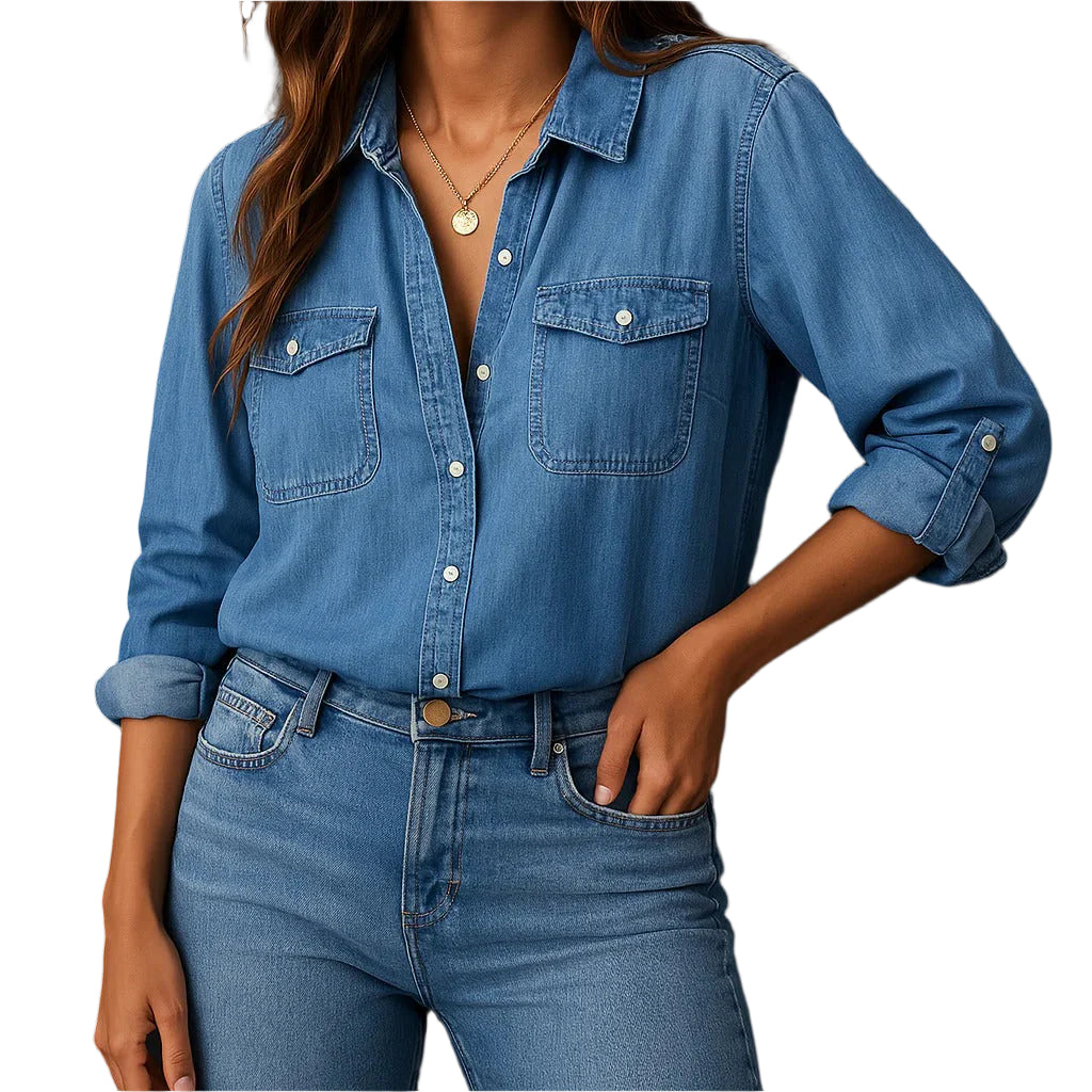 Herre Denim Skjorte Med Knapper 0