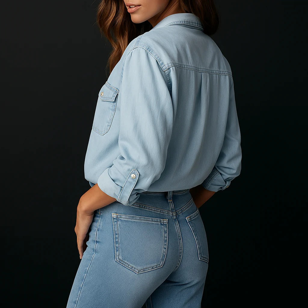 Herre Denim Skjorte Med Knapper 3