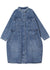 Herre Denim Trenchcoat med Knapp og Lommer 3