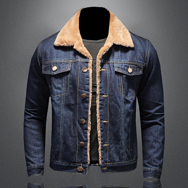 Herre Denimjakke Milano-Stil Modern Komfortabel Passform 1