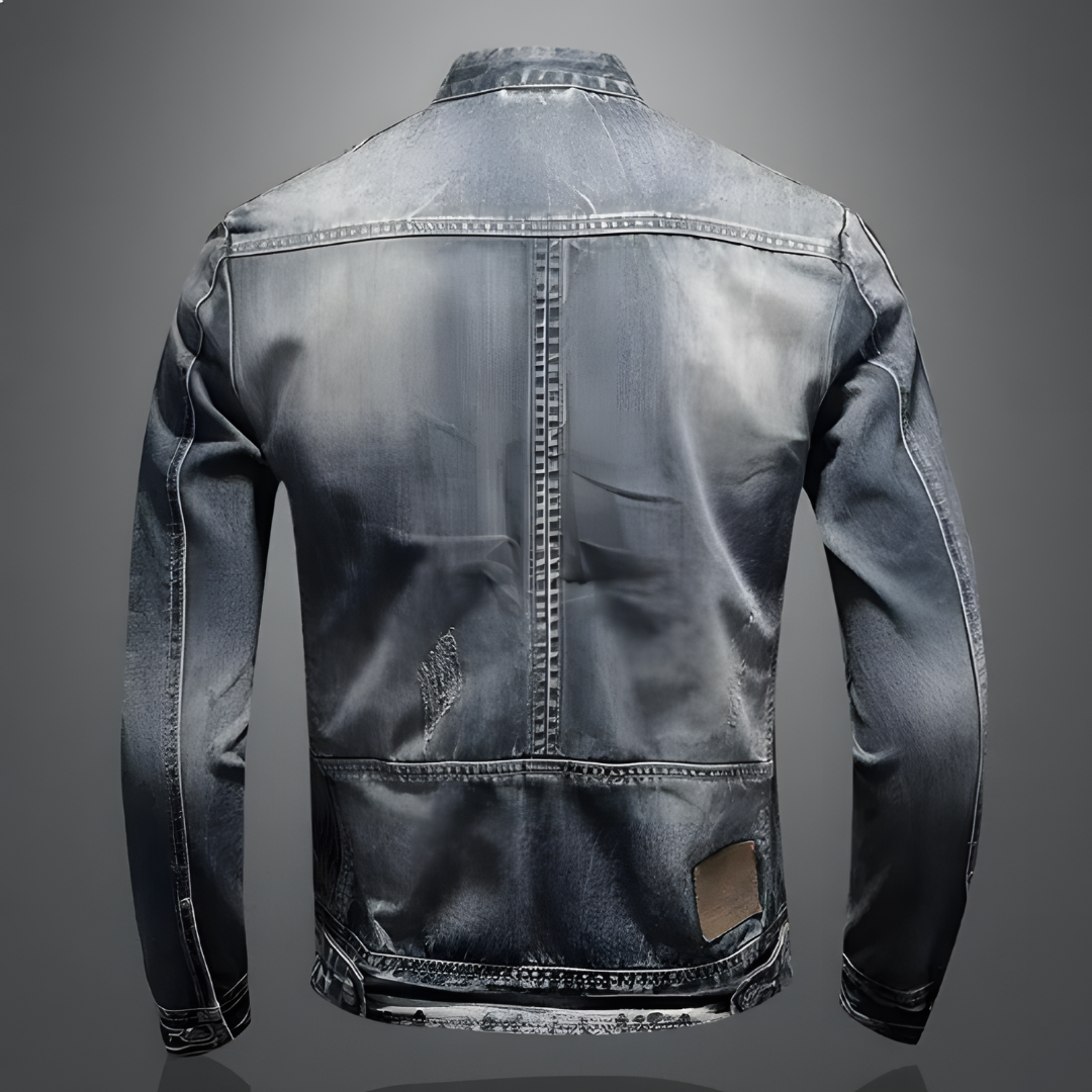 Herre Denimjakke Retro Stil 2