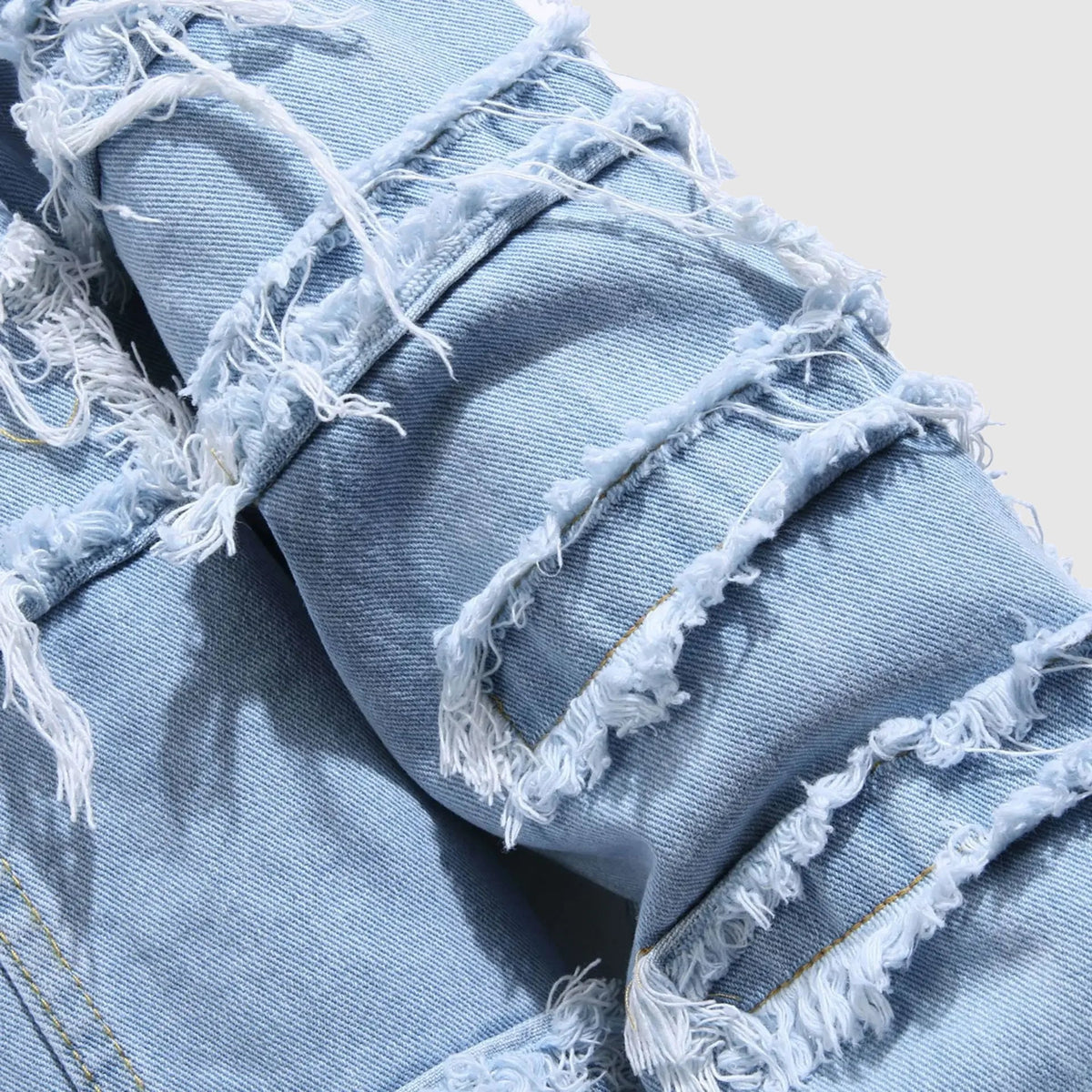 Herre Denimjakke Robust Slank Passform 2