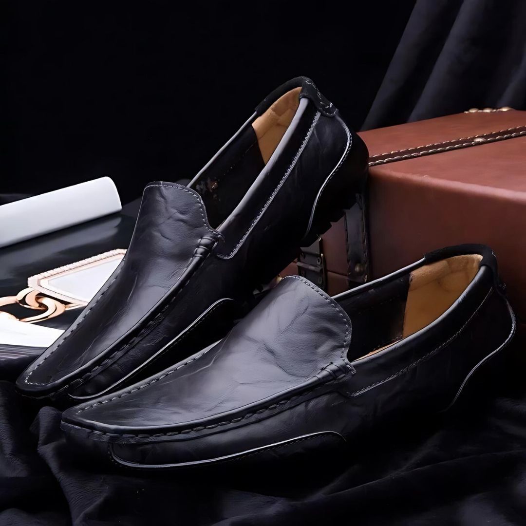 Herre Driving Loafers Lær Tidløs Komfort 2