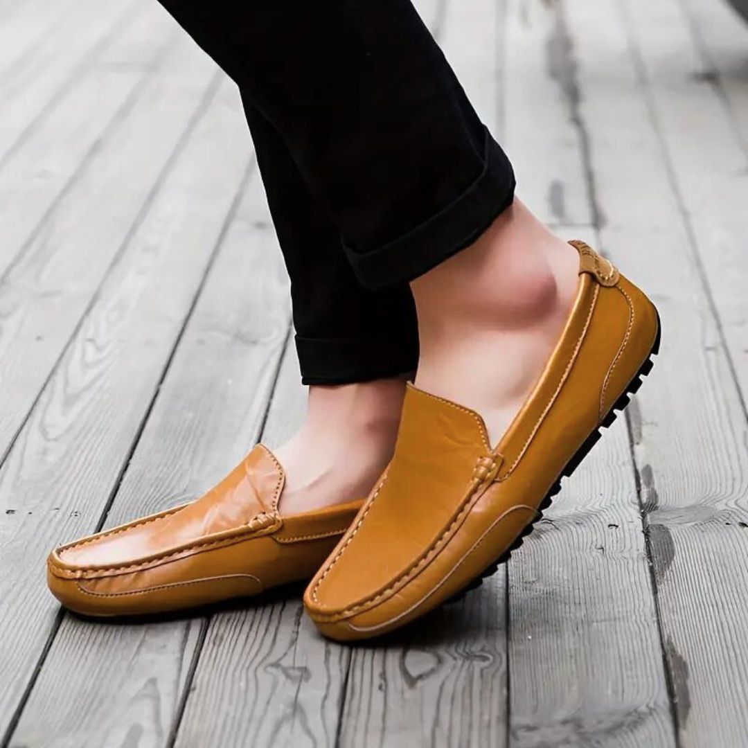 Herre Driving Loafers Lær Tidløs Komfort 4