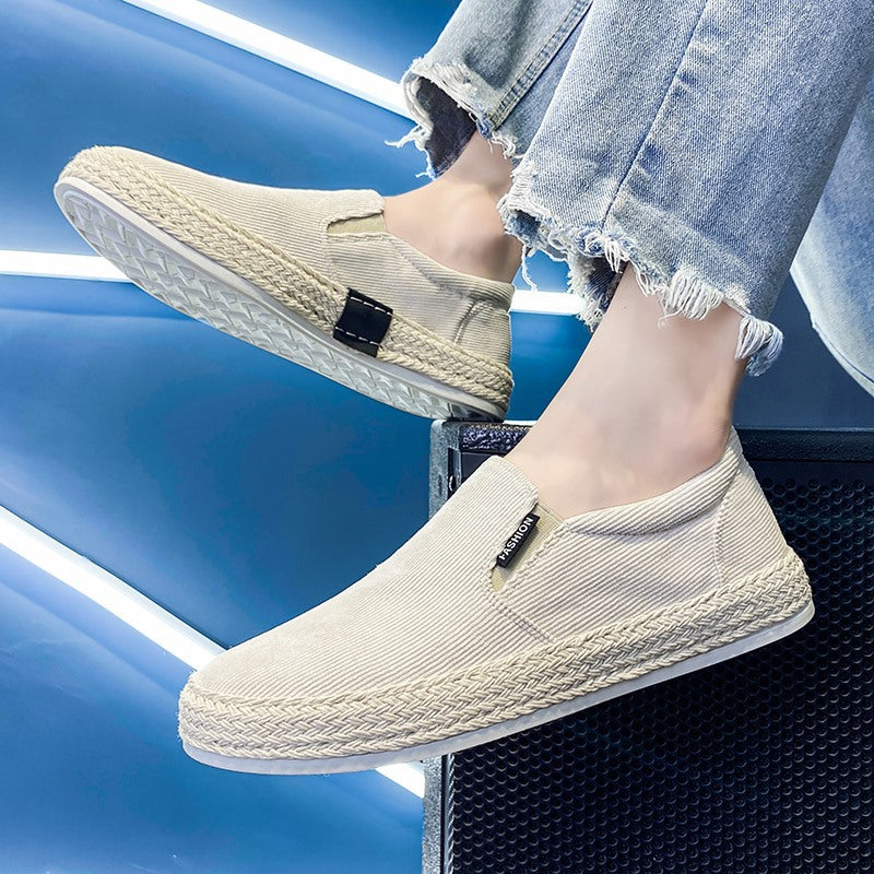 Herre Espadrilles i Sporty Stil i Svart og Hvit 1