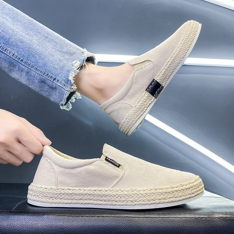 Herre Espadrilles i Sporty Stil i Svart og Hvit 2