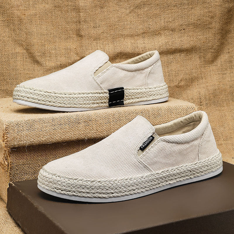 Herre Espadrilles i Sporty Stil i Svart og Hvit 3