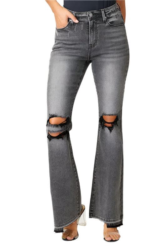 Herre Faded Flair Jeans Svart 0