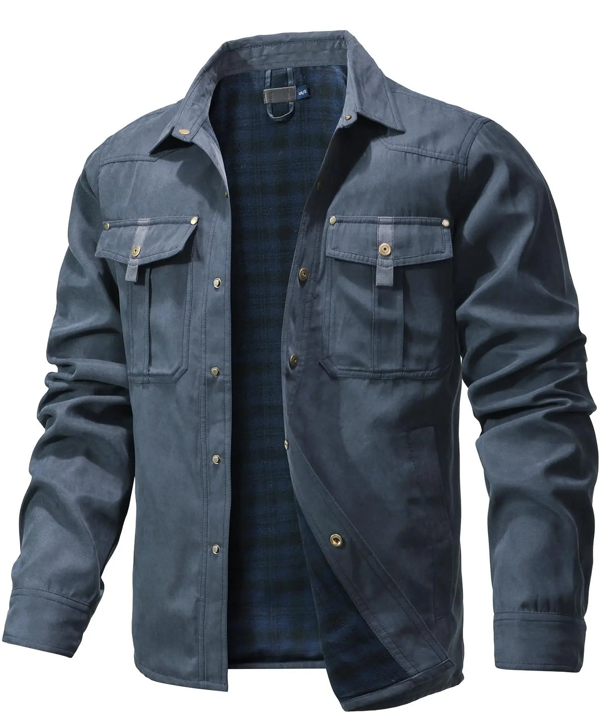 Herre Flanellskjorte Fôret Casual Polyester 8