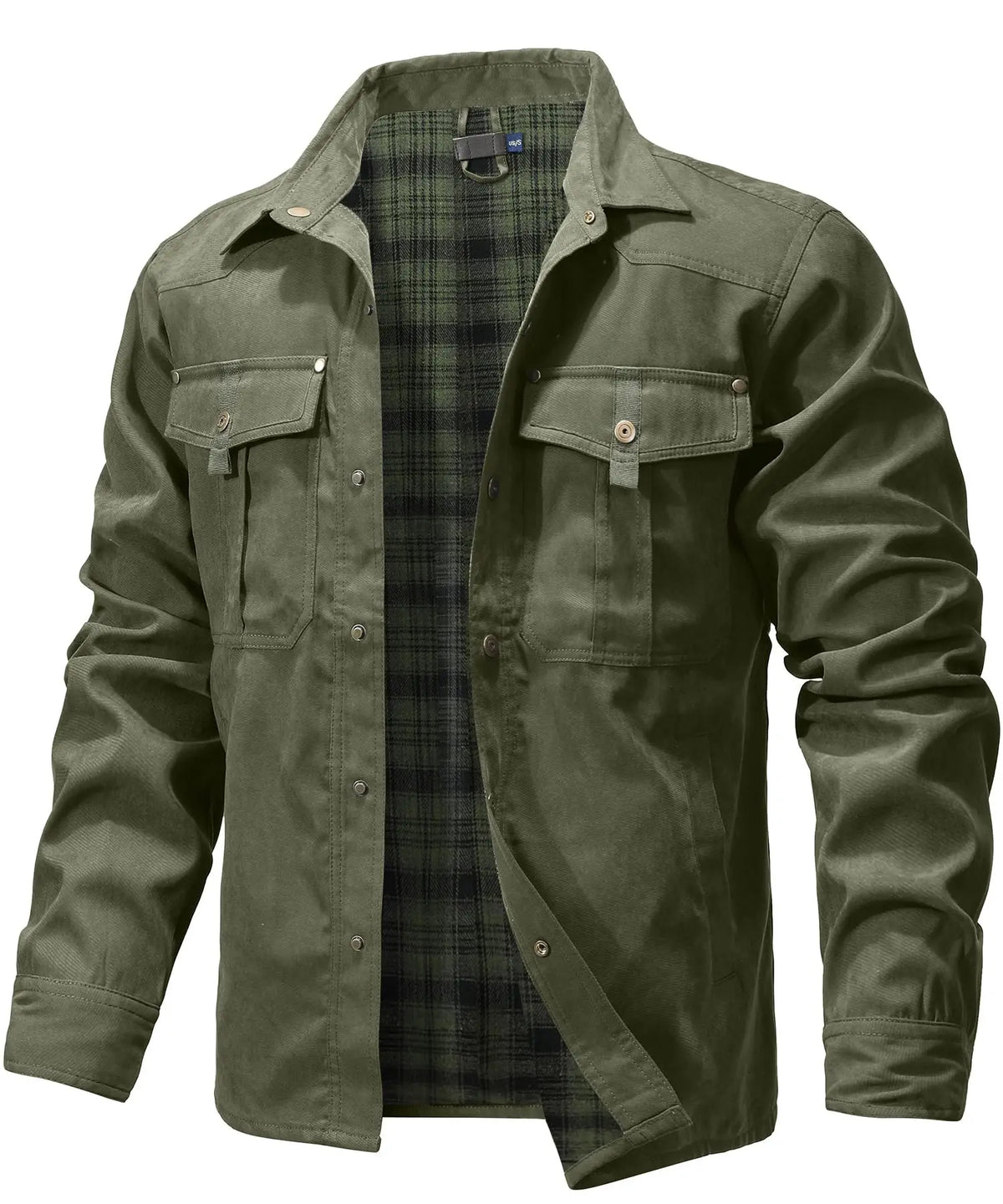 Herre Flanellskjorte Fôret Casual Polyester 9