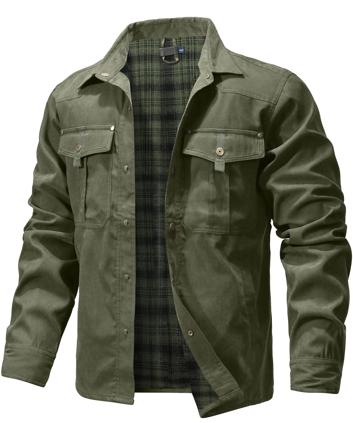 Herre Flanellskjorte Fôret Casual Polyester 9