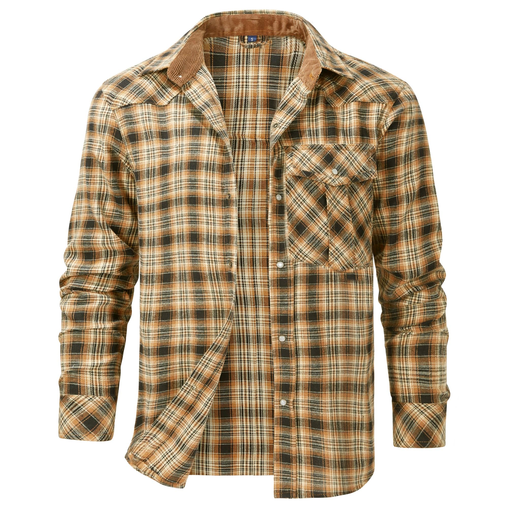 Herre Flanellskjorte Klassisk Design 7