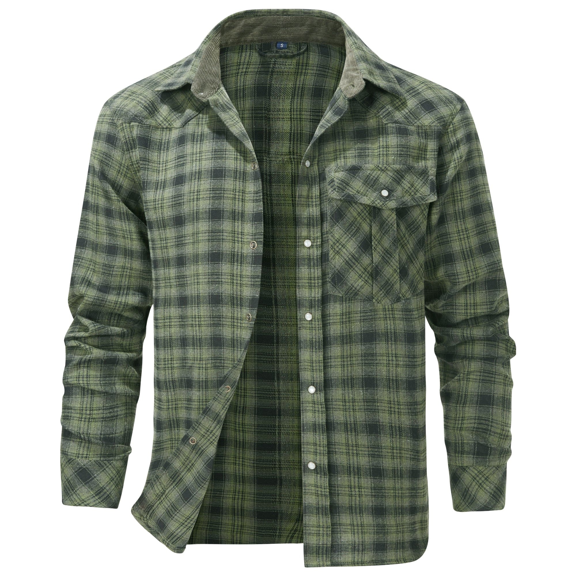 Herre Flanellskjorte Klassisk Design 9