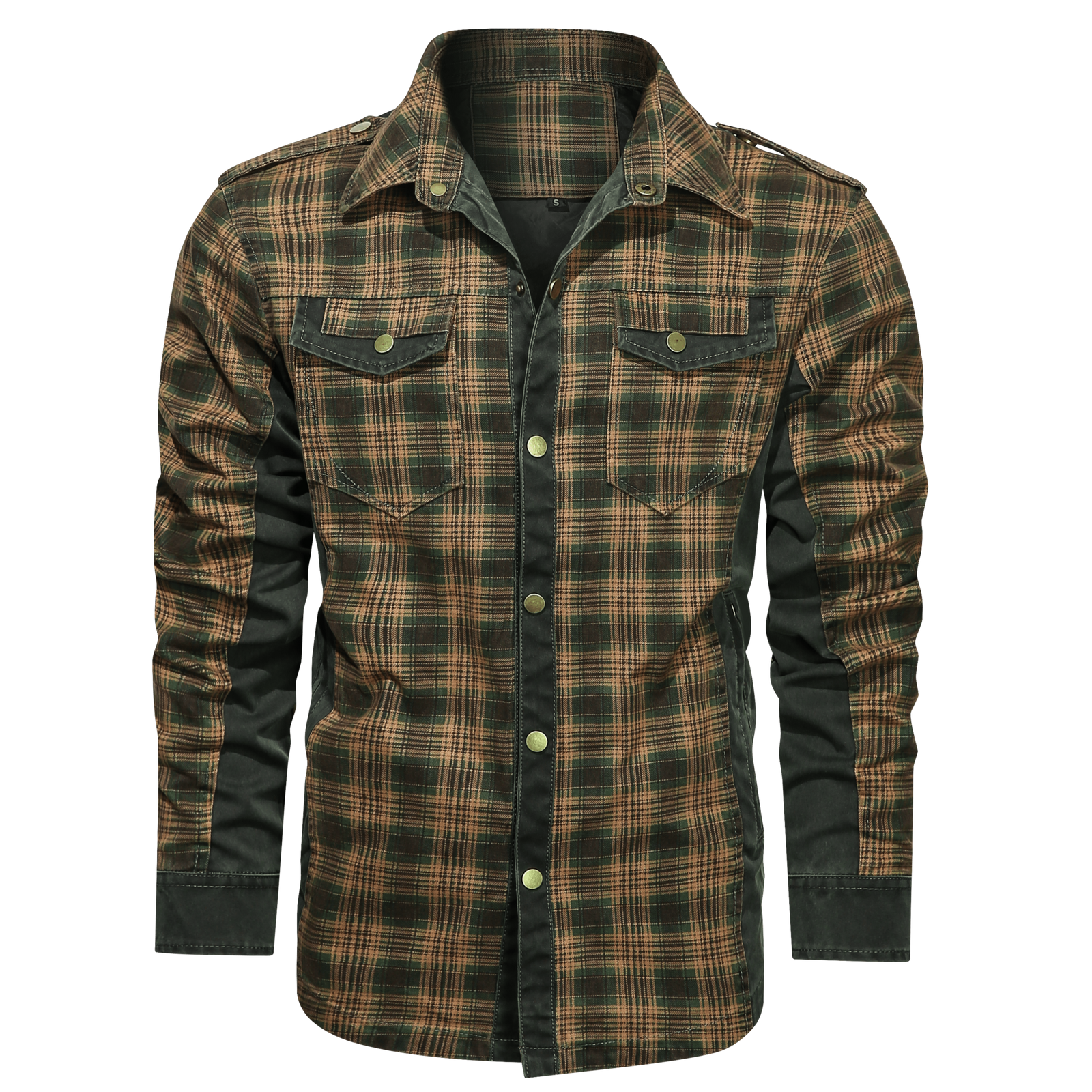 Herre Flanellskjorte Klassisk Design Langermet Bomull-Polyester 0