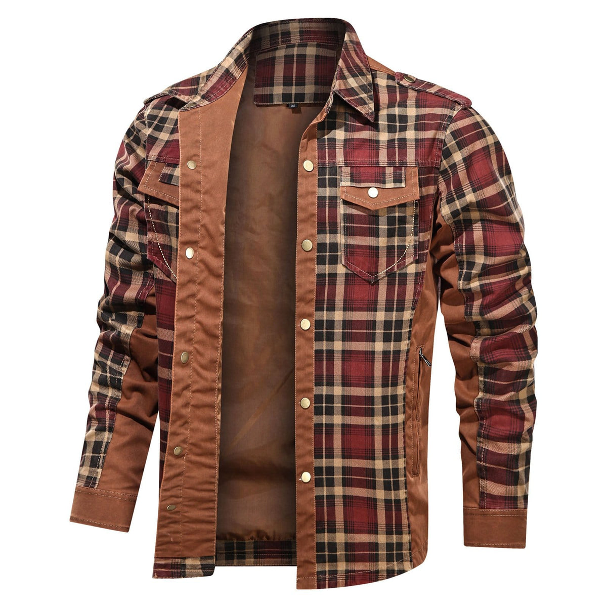 Herre Flanellskjorte Klassisk Design Langermet Bomull-Polyester 1