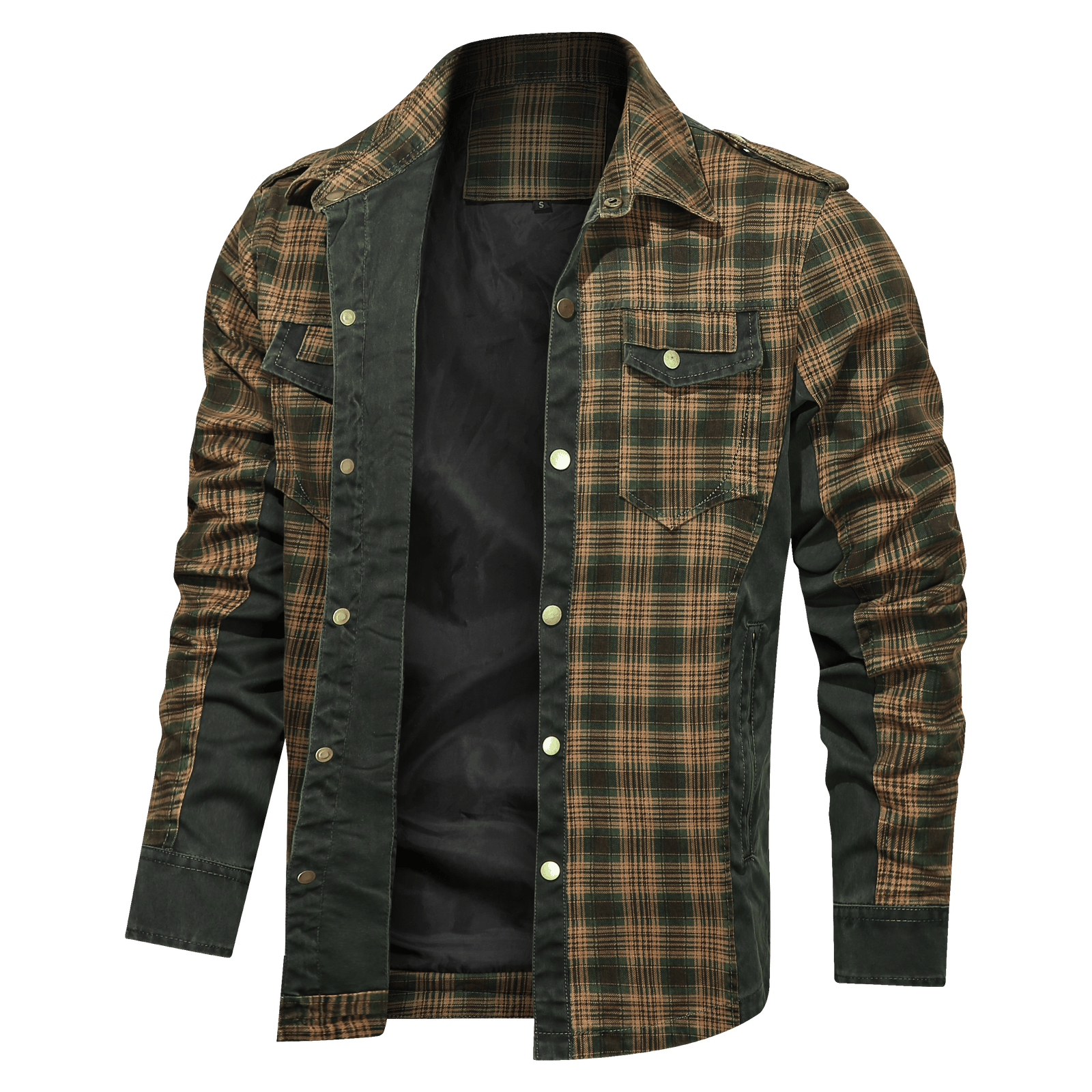 Herre Flanellskjorte Klassisk Design Langermet Bomull-Polyester 2