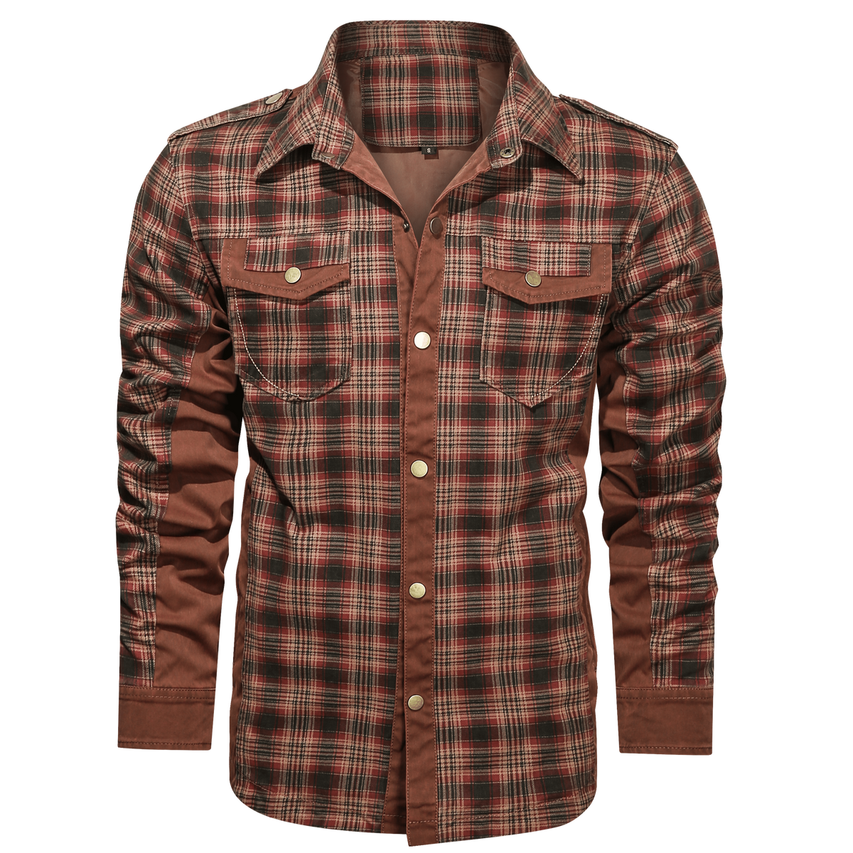 Herre Flanellskjorte Klassisk Design Langermet Bomull-Polyester 5